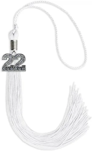 Miniatura 126 de Endea Graduation Borla de un solo color con dije de plata brillante (oro antiguo, 2022)