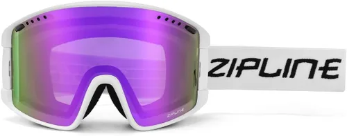 Miniatura 13 de Gafas de esquí Zipline KLIK - Lentes magnéticas sin niebla, policarbonato cilíndrico doble, ventilación ajustable, sistema de lente magnética