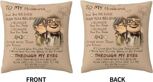 Miniatura 3 de Fundas de almohada de regalo para marido de parte de la esposa, fundas de almohada de Carl y Ellie, fundas de almohada de amor, para aniversario