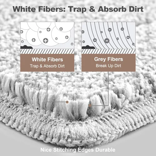 Miniatura 4 de JOYMOOP Almohadilla de repuesto de microfibra para sistema de trapeador plano de 15 pulgadas, gris, 1 paquete de recarga 1 pieza 15" - 1 gris