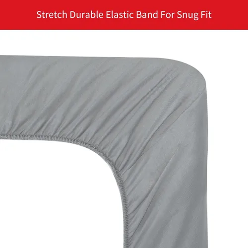 Miniatura 4 de Pack and Play Sábanas ajustadas, compatibles con 4moms Breeze Plus Playard & Breeze GO Playard, funda de algodón Pack and Playard, gris, 40 x 28