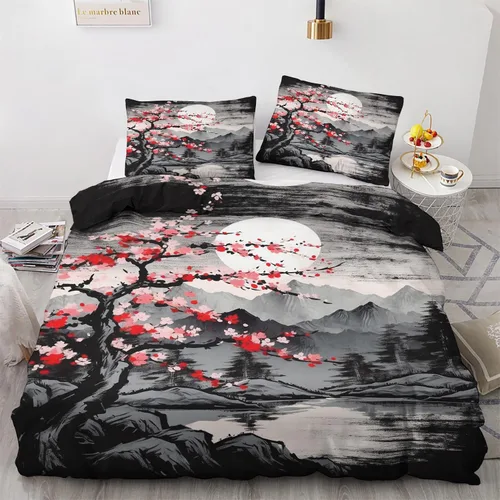 Miniatura 19 de Funda de edredón de ancla, tamaño individual, juego de cama náutico, 2 piezas, funda de edredón con patrón de microfibra suave con lazos