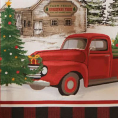 Miniatura 8 de Elrene Home Fashions - Juego de 4 manteles individuales de tela vintage para árbol de Navidad, 13 x 19 pulgadas