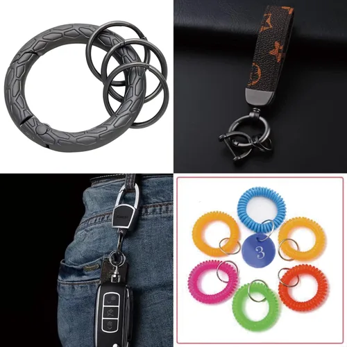 Miniatura 6 de 200 piezas de mini anillo de salto dividido de 0.394 pulgadas con doble bucles, pequeños anillos redondos de metal negro, conectores para hacer