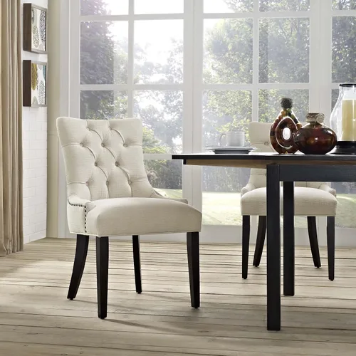 Miniatura 2 de Modway Regent - Silla de comedor tapizada con botones en color beige