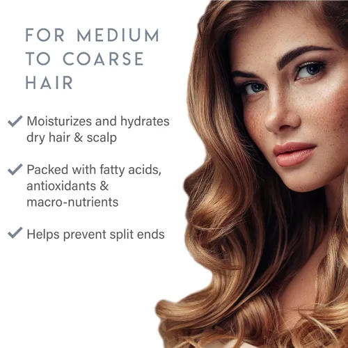 Miniatura 3 de ALURAM Champú hidratante de agua de coco para hombres y mujeres, hidratación limpia y brillo para cabello texturizado medio a grueso, 33.8 onzas