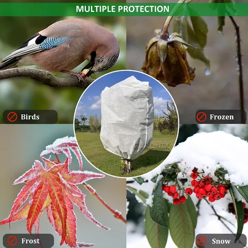 Miniatura 5 de Cubiertas para plantas con protección contra la congelación de 90 pulgadas de alto x 75 pulgadas de ancho, 2.2 onzas, manta de tela grande
