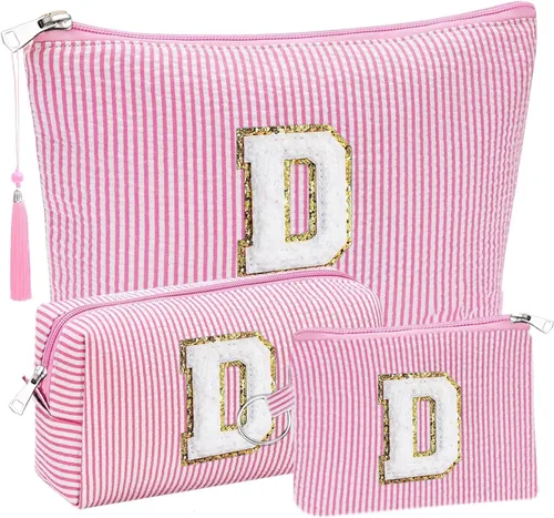 Miniatura 31 de Regalos Iniciales Bolsitas de Cosméticos de Viaje Juegos para Cartera, 3pcs Bolsitas Stoney Clover Dupes Bolsa de Maquillaje, Juego de Bolsas