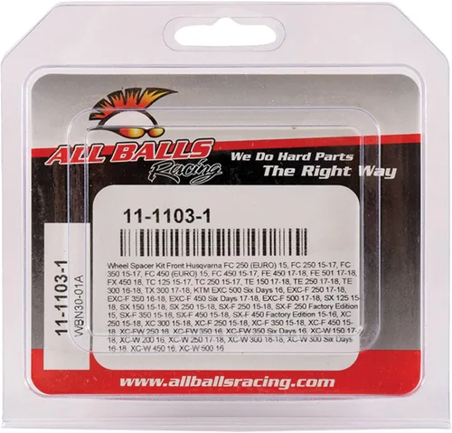 Miniatura 4 de All Balls Racing 11-1103-1 - Juego de espaciadores de rueda compatible con/repuesto para Husqvarna 250 FC 2015-17, FC 250 EURO 2015, 350 FC 2015-17