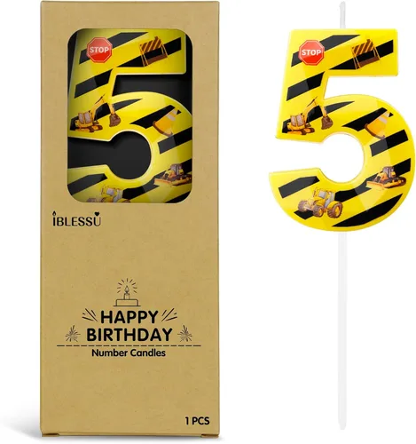 Miniatura 23 de Velas de cumpleaños de autos de carreras número 3, velas de cumpleaños a cuadros negros y blancos de 2.68 pulgadas, velas de números con temática
