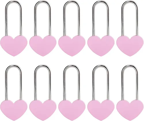 Miniatura 8 de Candado de amor VeYocilk de 3.5" 50mm en forma de corazón, candado de corazón negro para deseos de amor, ideal para bodas, San Valentín