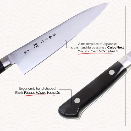 Miniatura 2 de Kagayaki CarboNext - Cuchillo de chef japonés, KC-1ES profesional, cuchillo de cocina profesional de acero de alto carbono con mango ergonómico