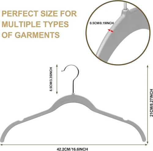 Miniatura 4 de Quality Hangers Perchas de plástico que no son de terciopelo para la ropa, juego de perchas resistentes para ropa, perchas para armario que ahorran