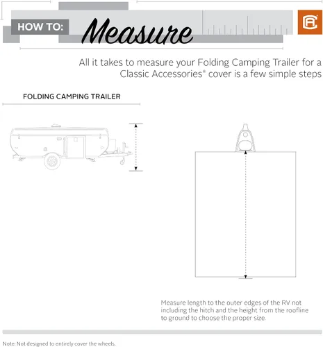 Miniatura 11 de Classic Accessories Over Drive PermaPRO - Funda plegable para remolque de campamento, se adapta a 8 pies a 10 pies de largo, funda para cámper