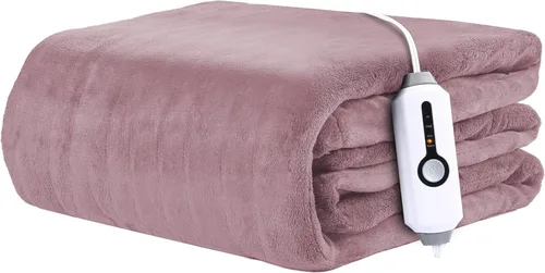 Miniatura 10 de Manta Eléctrica Térmica de Franela y Sherpa 50"x60" Tamaño Throw - 4 Niveles de Calor, Apagado Automático 10H, Calentamiento Rápido, Acogedora