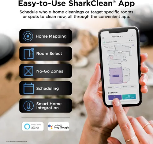 Miniatura 9 de Robot aspirador ultra AI Shark AV2501S, con Matrix Clean, mapeo doméstico, base autovaciada sin bolsa HEPA de 30 días de capacidad, perfecta