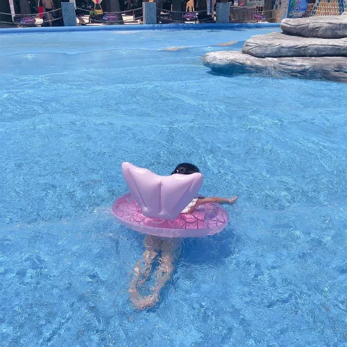 Miniatura 6 de Flotador de natación para bebé, lindo flotador con asiento y asa, flotadores de piscina, juguetes divertidos para balsa de agua, suministros