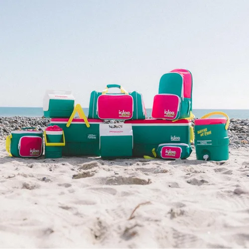 Miniatura 11 de Igloo Riñonera Refrigeradora Retro Bolsa Cruzada Aislada Riñoneras de Viaje Jade 3-Can