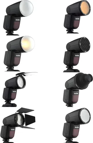 Miniatura 6 de Godox Kit de accesorios AK-R1 para flashes de cabeza redonda Godox V1, V1Pro, V100, V1mid, AD100Pro, V1U, V1ProU y V100U
