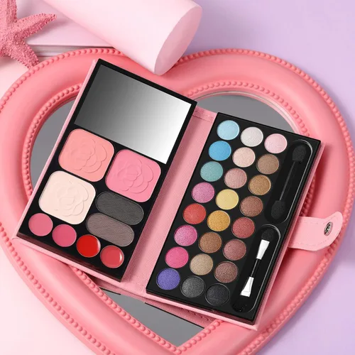 Miniatura 6 de Kit de Maquillaje Todo en Uno para Mujeres Kit Completo - 24 Sombras de Ojos, 4 Lápices Labiales, 2 Rubores, 1 Polvo, 2 Polvos para Cejas, 1 Espejo