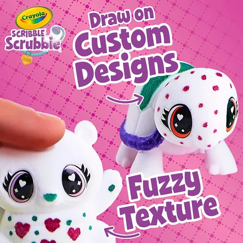 Miniatura 4 de Crayola Scribble Scrubbie Pets Spa perfumado, juego de juguetes de animales, incluye marcadores lavables y perfumados, regalos para niñas y niños, a