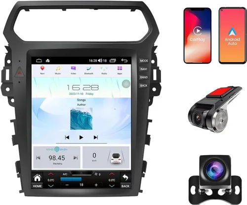 Radio de coche para Ford Explorer Interceptor 2011-2019 Reemplazo estéreo CarPlay Android Auto 12.1 pulgadas Actualización Tesla Style pantalla