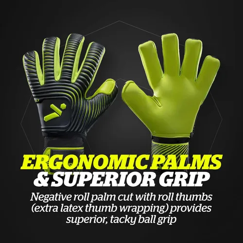 Miniatura 3 de Storelli Silencer Goalkeeper Gloves, with Removable Finger Spines, High-Impact Hand Protection, Soccer Accessories