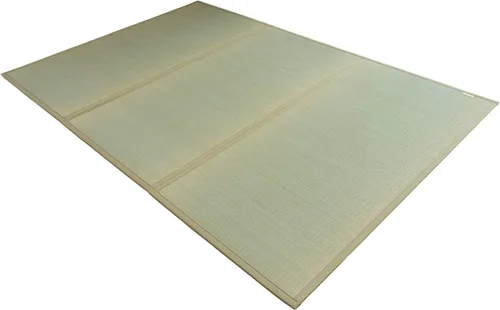 FULI Colchón de tatami japonés, tapete Igusa (100% hierba japonesa Rush) se pliega en tres, fabricado en Japón (natural, Full XL)