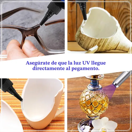 Miniatura 6 de Kit de resina UV con luz, pegamento UV de 2.16 oz para pegar y curar en cuestión de segundos – Linterna UV profesional para joyas, pegamento UV