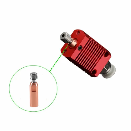 Miniatura 5 de Ender 3 - Boquilla bimetálica de titanio y cobre para garganta, corte de calor bimetálico, todo de metal suave de 0.069 pulgadas para impresora 3D