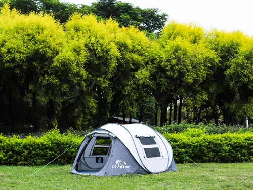 Miniatura 5 de Pop Up Tents for Camping 2-4 Person Waterproof Easy Up Setup Camping Tent 2 Big Doors Instant Family Blanco
