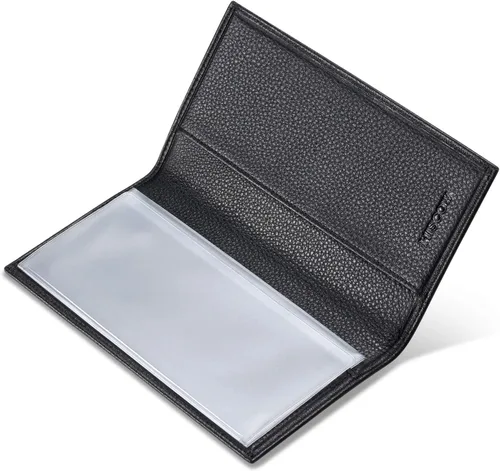Miniatura 3 de HISCOW Funda minimalista para chequera, cuero de grano completo