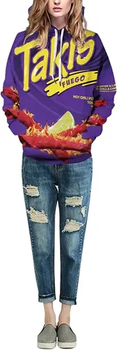 Miniatura 4 de Sudadera con capucha impresa en 3D, sudadera de manga larga con bolsillo para hombres y mujeres