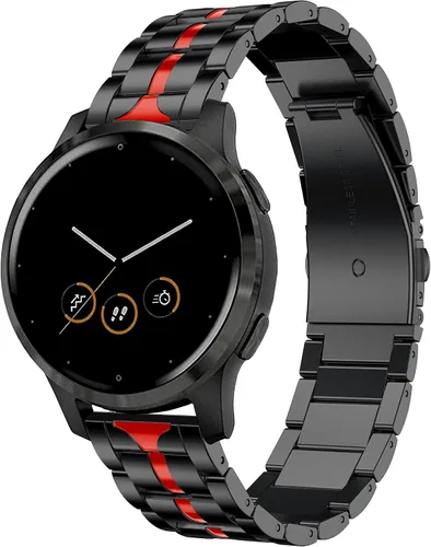 Miniatura 6 de Vivoactive - Correa de metal 4S, Venu 3S/2S, compatible con correas de reloj Fossil de 0.709 in, correa de acero inoxidable esmaltado compatible