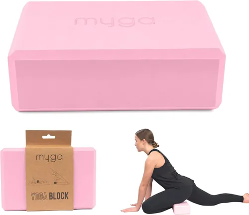 MYGA Bloque de yoga, ladrillo ligero de espuma EVA para yoga, bloque antideslizante de alta densidad para posturas de yoga, pilates, equilibrio y