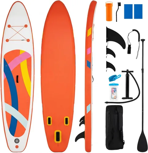 Miniatura 20 de GYMAX Tabla de remo, tabla de remo inflable con accesorios de SUP, aleta extraíble, paleta, bomba, correa y bolsa de transporte, tablas de remo