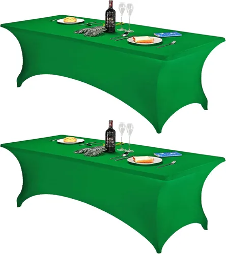 Miniatura 86 de FORLIFE - Funda de mesa de elastano, mantel ajustado de 4 pies para mesas rectangulares, funda elástica para patio, universal para bodas, banquetes