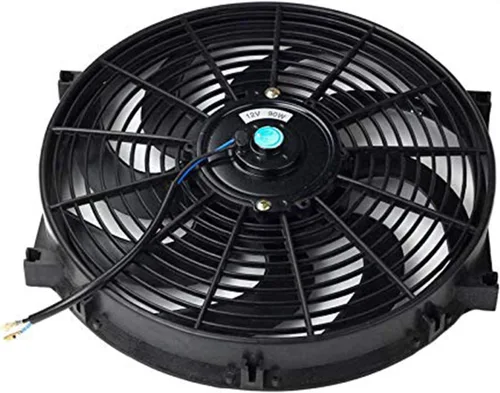 Miniatura 3 de Ventilador eléctrico de radiador de 14 pulgadas, ventilador eléctrico de 900 CFM de 8 aspas para automóvil negro con kit de termostato, interruptor