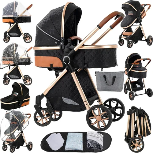 Cochecito de bebé 2 en 1 reversible portátil estándar, cochecito convertible plegable para bebé, carriola para recién nacidos, capazo plegable de 2