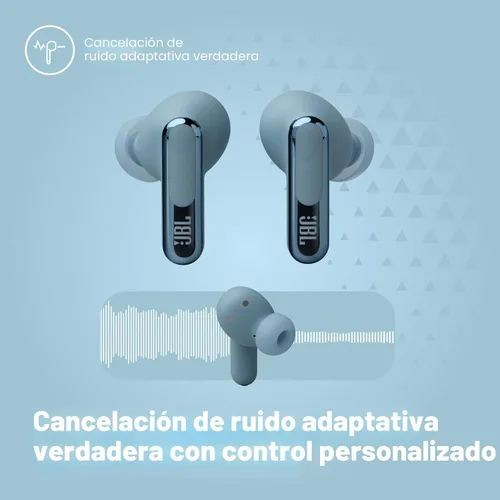 Miniatura 4 de JBL Live Beam 3 - Auriculares inalámbricos con cancelación de ruido, reproducción total de 48 horas, carga inalámbrica, 6 micrófonos para llamadas