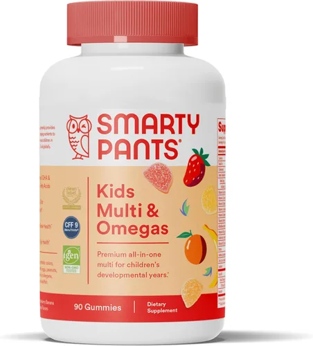 Miniatura 18 de Gomas de multivitaminas para niños SmartyPants - Fórmula mejorada: Omega 3 (DHA/EPA), vitaminas D3, C, B12, B6, vitamina A, K y zinc, sin gluten