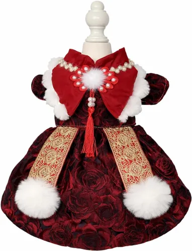 Miniatura 28 de Moda Vestido de Princesa de Chifón para Perro Dulce Cachorro para Perro EXTRAL Pequeño y Perro Pequeño Rosa M