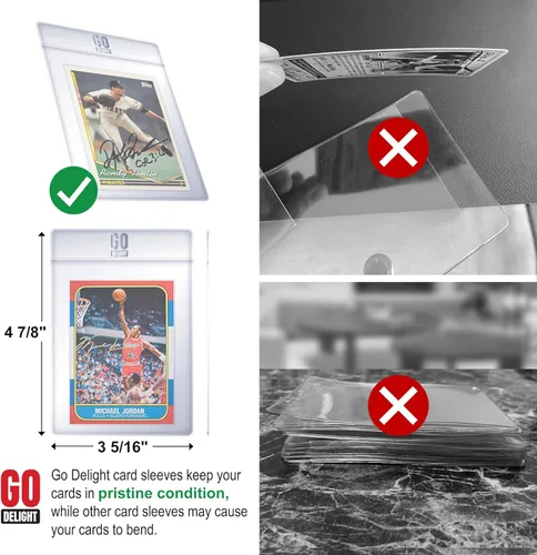 Miniatura 8 de Tarjeteros semirrígidos para PSA, SGC, BGS, CSG – 100 paquetes – Fundas para tarjetas de béisbol – 50 tarjeteros para tarjetas intercambiables + 50
