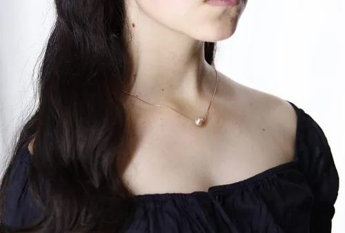 Miniatura 6 de Collar de hija relleno de oro de mamá o papá, collar clásico de perlas blancas con mensaje significativo, listo para regalar
