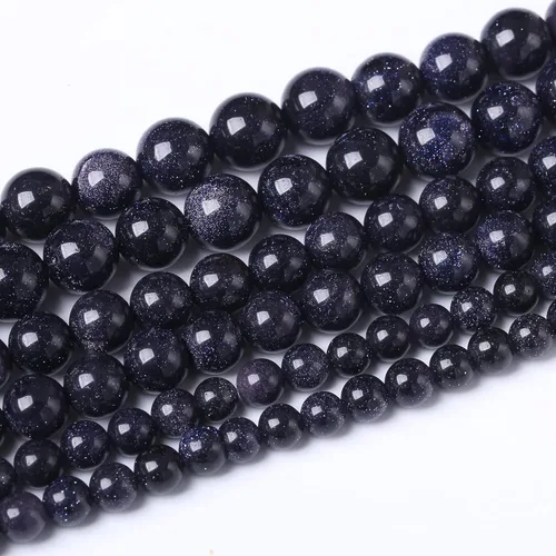 Miniatura 36 de Cuentas sueltas redondas de obsidiana dorada negra de 0.394 pulgadas (0.394 in), cuentas de gemas naturales, cuentas de piedra energética de cristal