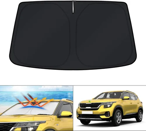 Miniatura 103 de KUST - Parasol plegable para parabrisas para Ford Ranger, accesorios 2019-2025 2026, parasol personalizado para ventana, protector solar plegable