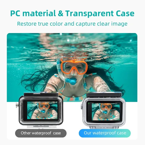 Miniatura 3 de Funda impermeable para DJI Osmo Action Camera 5 pro/4/3, con carcasa submarina antivaho carcasa carcasa soporta 147.6 ft/148 pies carcasa de buceo
