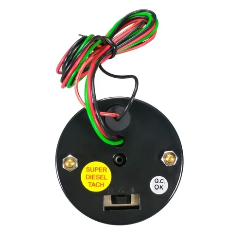 Miniatura 3 de MOTOR METER RACING 52mm 2-1/16" Tacómetro Universal para Alternador de Motor Diesel 6000 RPM Dial Blanco en Panel esfera blanca