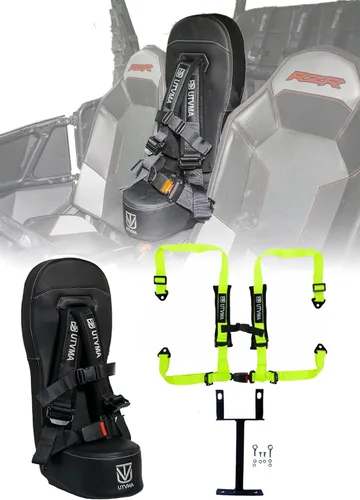 Miniatura 13 de UTVMA RZR 1000 y 900 (2014-2023) Asiento de seguridad con arnés de 4 puntos Asiento para niños Asiento de salto Todos los modelos