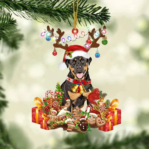 Miniatura 18 de Nazenti Adorno de Navidad personalizado de reno de Alaskan Malamute – Adorno de perro personalizado para amantes de las mascotas, acrílico plano